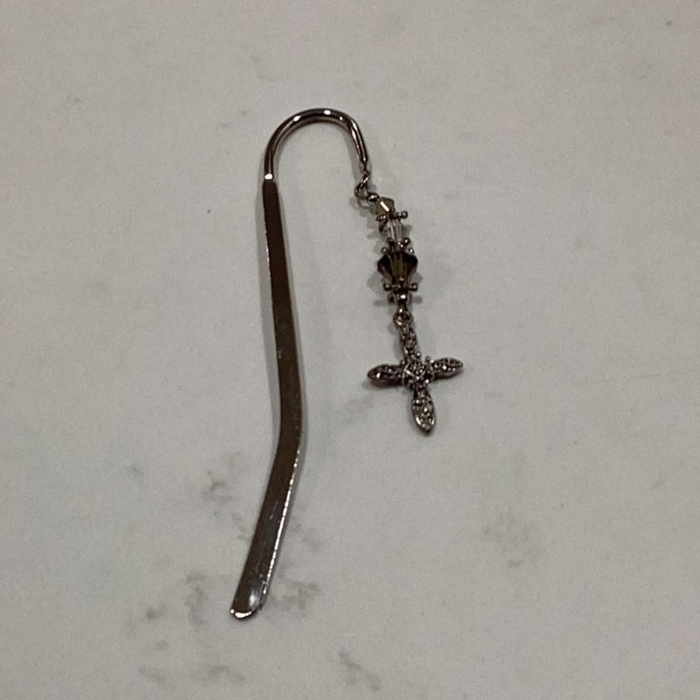 Cross with beads bookmark